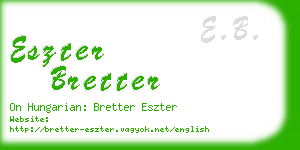 eszter bretter business card